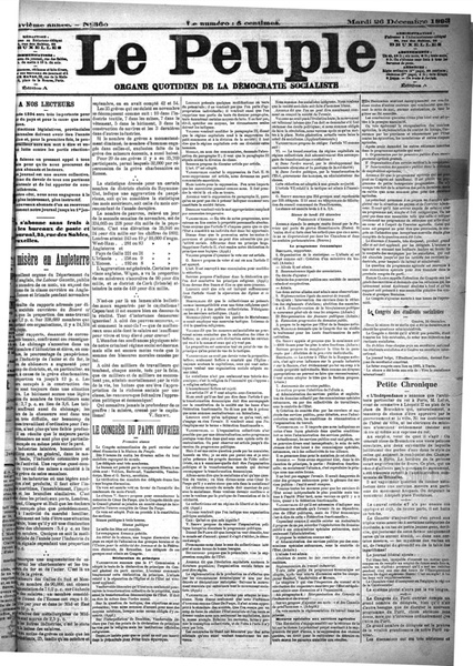 Le Peuple 1892 12 26